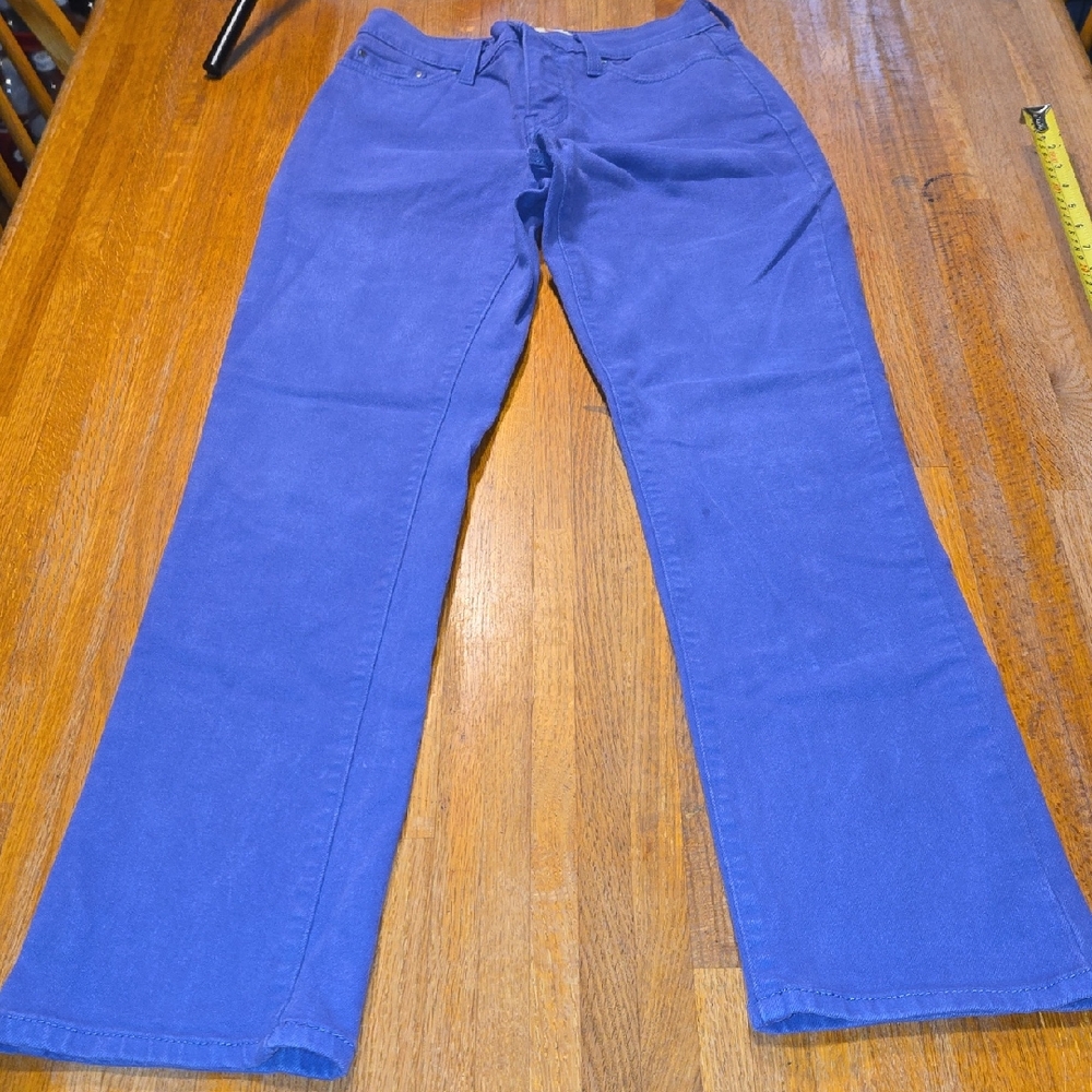 Levi's Women‎ 4 (27x32) Purple Perfectly Shaping 512 Straight Leg Denim Jeans